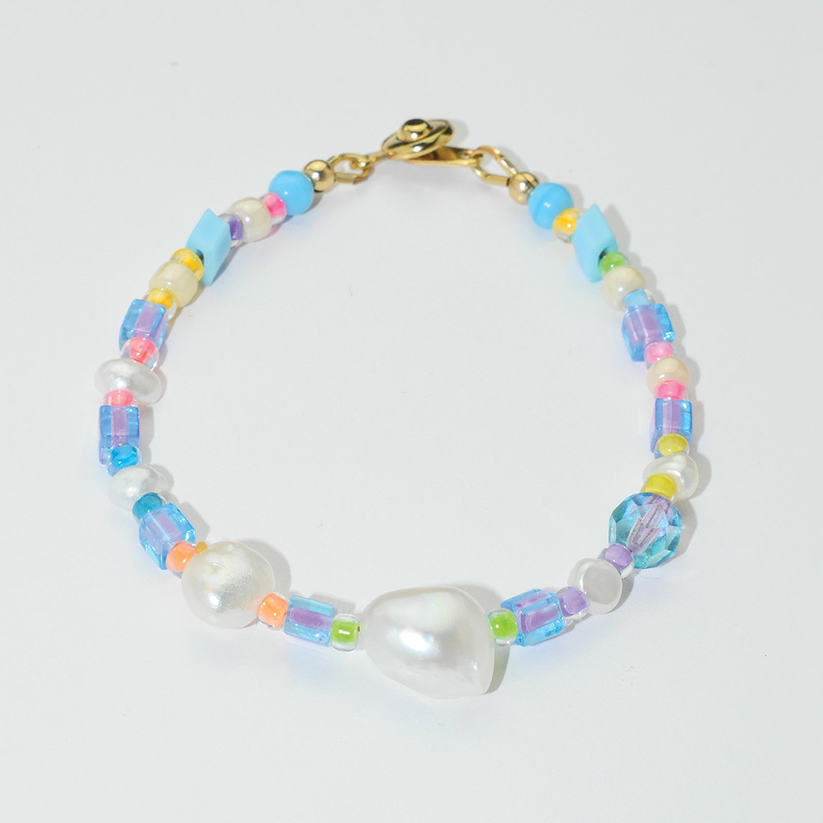 Pastel Rainbow Freshwater Pearl Bracelet