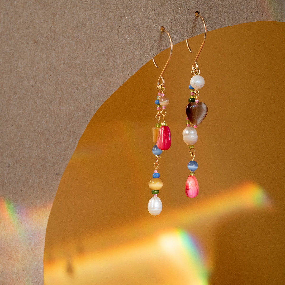 Delaford Pearl Hoop Dangle Earrings