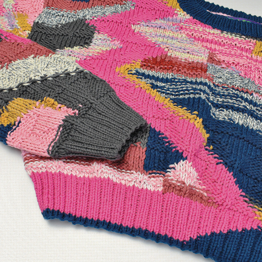 Fuchsia Racecar Crew-Neck Sweater