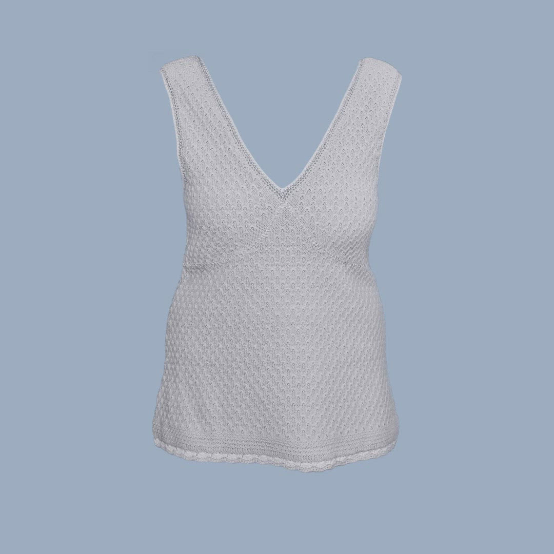 Long Lingerie Inspired Knit Blouse