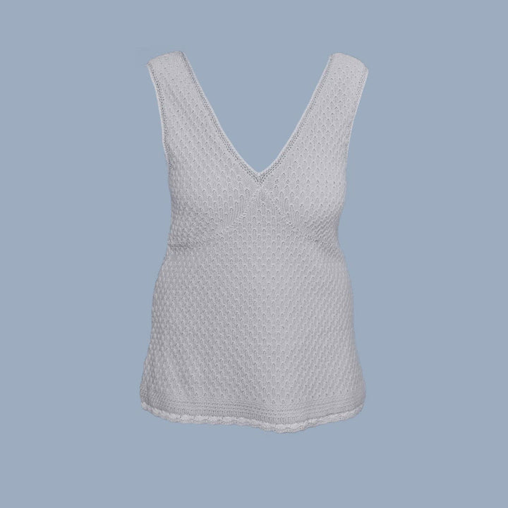 Long Lingerie Inspired Knit Blouse