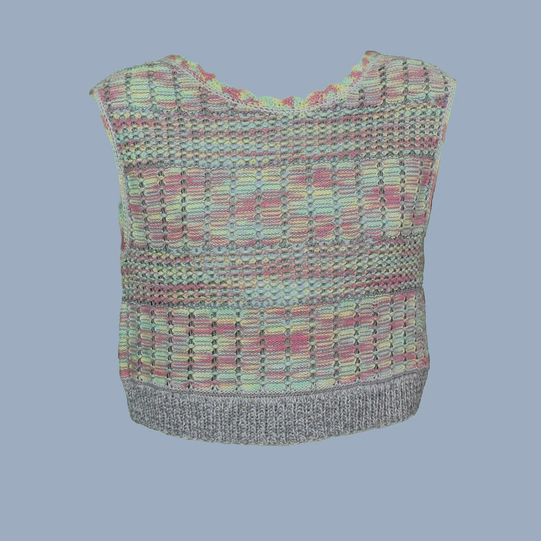 Stripe Scoop-Back Sweater Tank