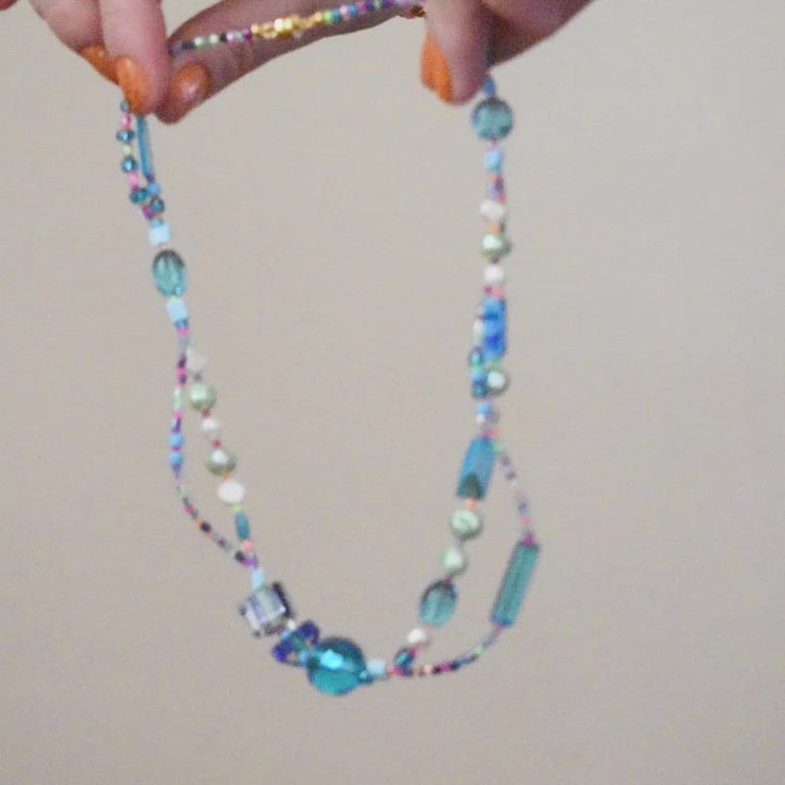 Daydream Millefiori and Freshwater Pearl Necklace