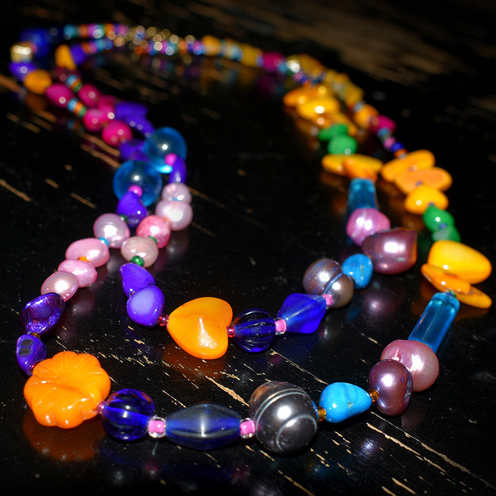 Royal Freshwater Pearl and Glass Necklace