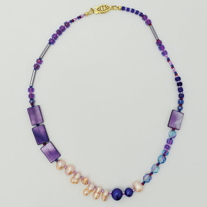 Lilac Mother of Pearl Necklace