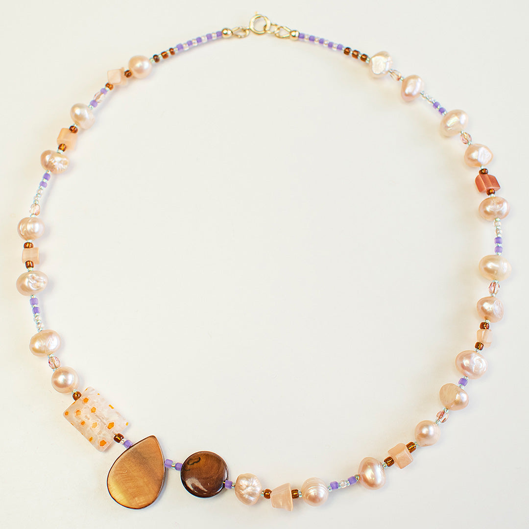 Eduardo Pearl And Glass Necklace