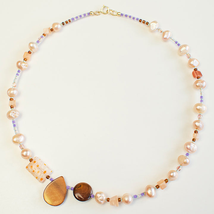 Eduardo Pearl And Glass Necklace