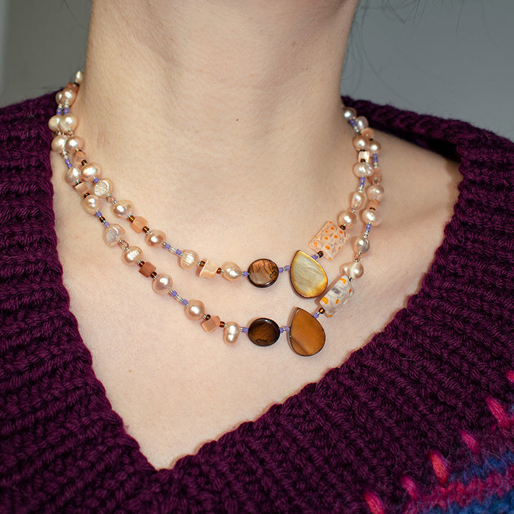 Eduardo Pearl And Glass Necklace