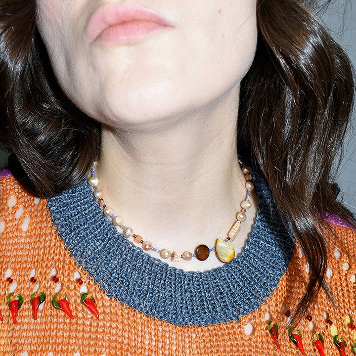 Eduardo Pearl And Glass Necklace