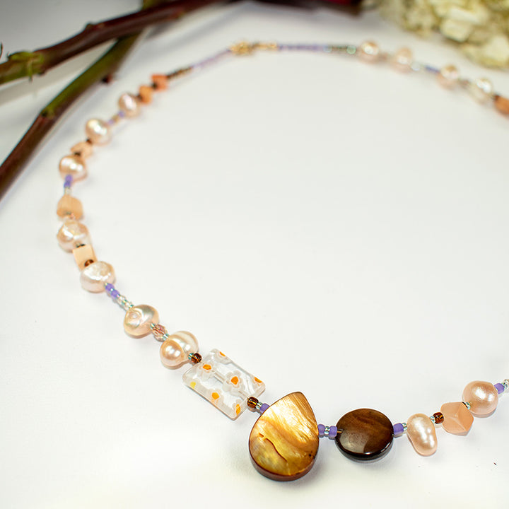 Eduardo Pearl And Glass Necklace