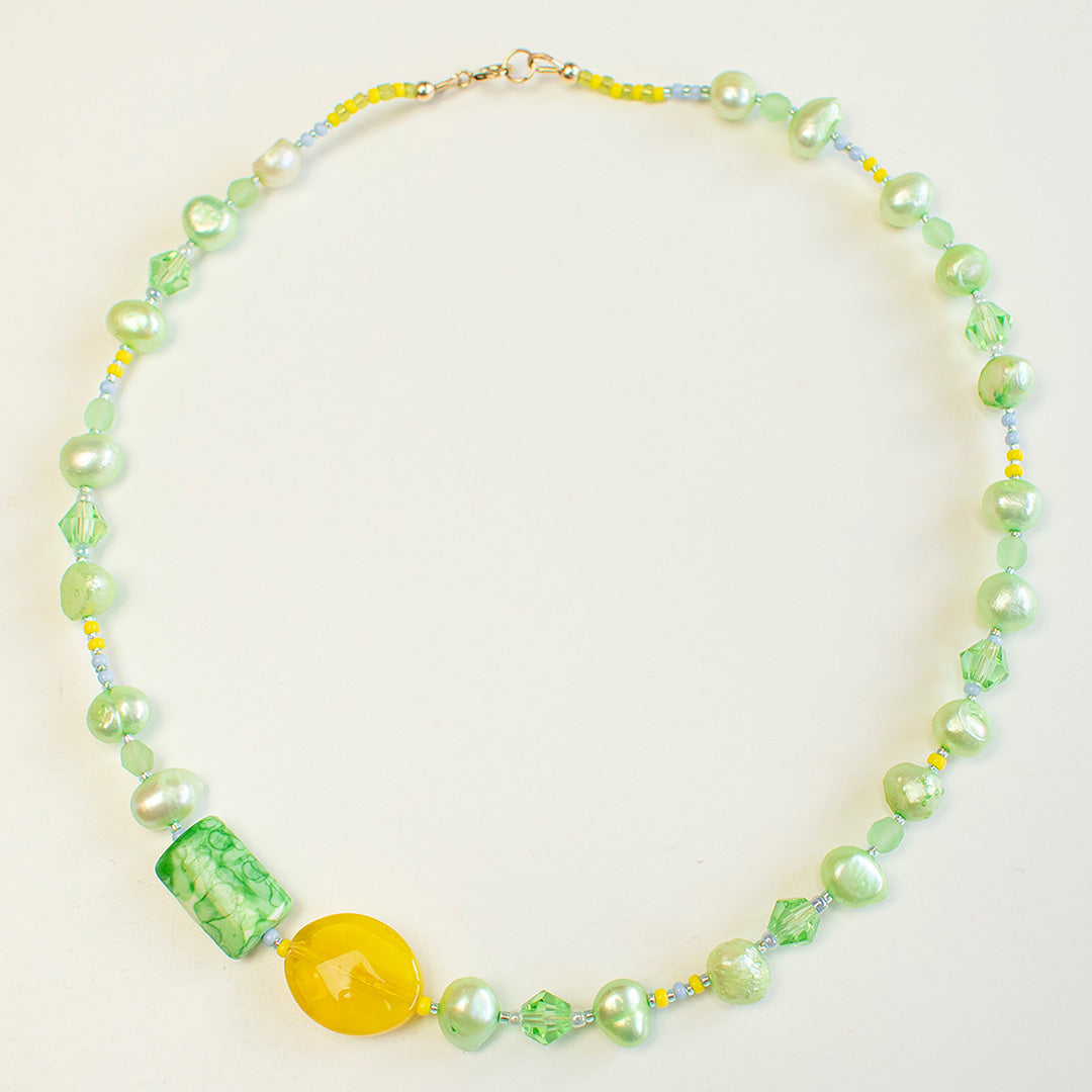 Eduardo Pearl And Glass Necklace