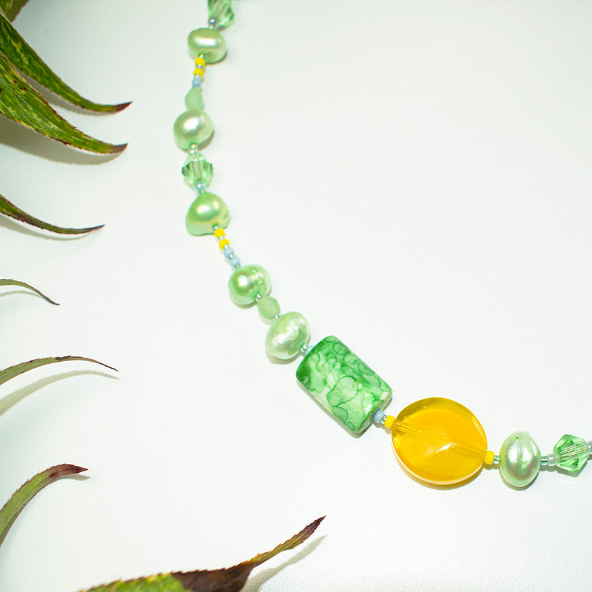 Eduardo Pearl And Glass Necklace