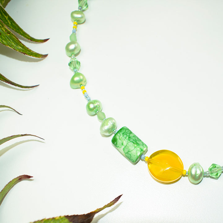 Eduardo Pearl And Glass Necklace