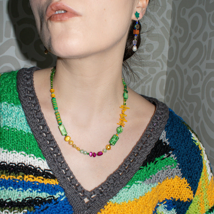 Alli Freshwater Pearl and Ceramic Necklace