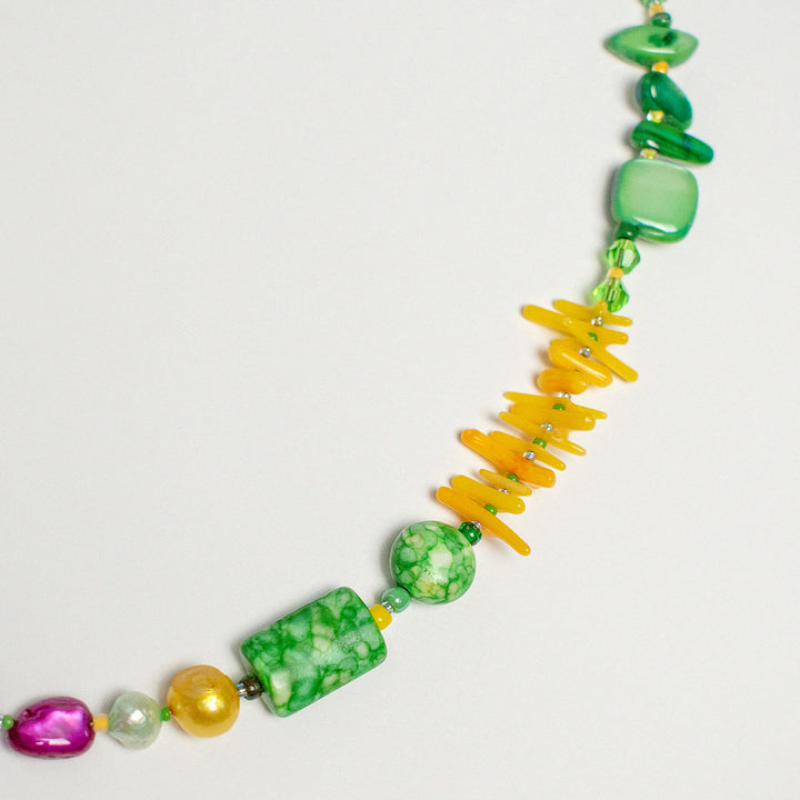 Alli Freshwater Pearl and Ceramic Necklace