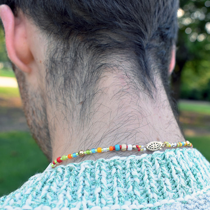 Wooder Shell and Freshwater Pearl Necklace