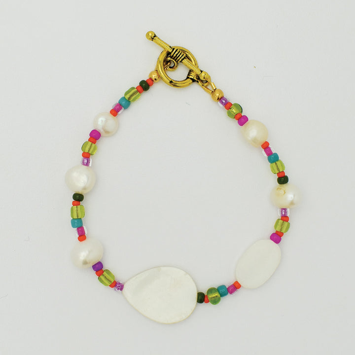 Makers Freshwater Pearl and Shell Bracelet