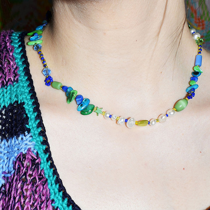 Bud Freshwater Pearl and Shell Necklace