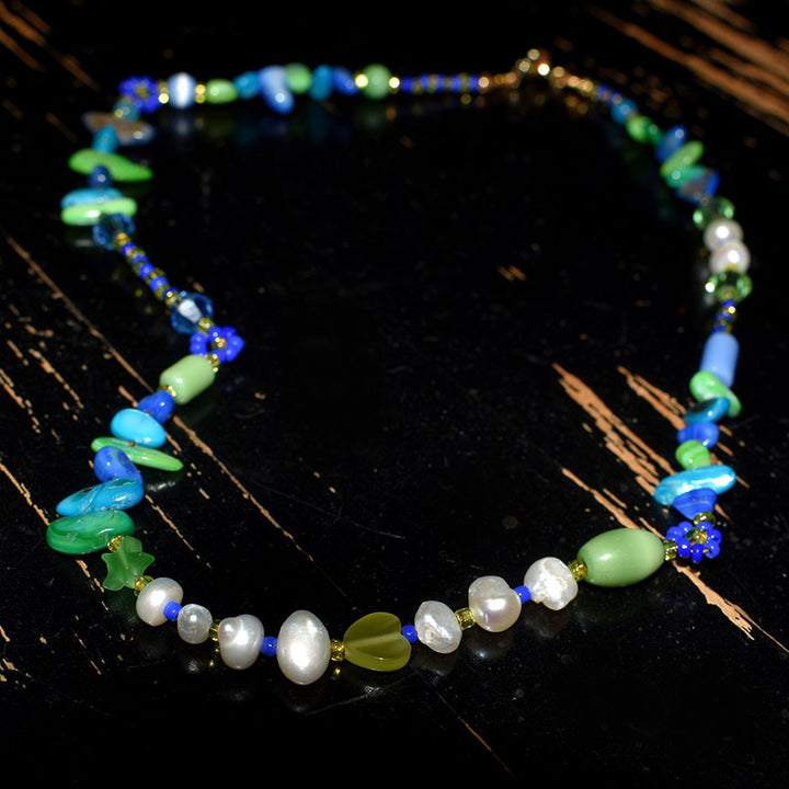 Bud Freshwater Pearl and Shell Necklace