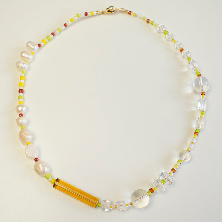 Polar Pearl And Glass Crystal Necklace