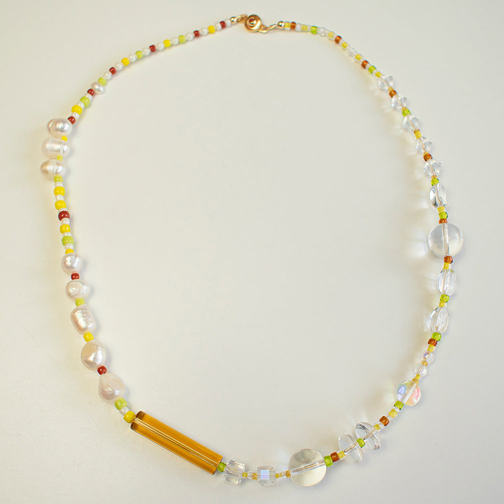 Polar Pearl And Glass Crystal Necklace