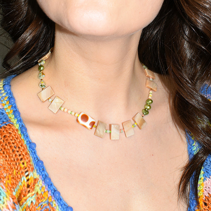 Keystone Pearl And Shell Necklace