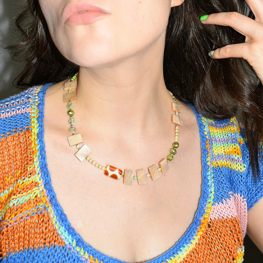 Keystone Pearl And Shell Necklace