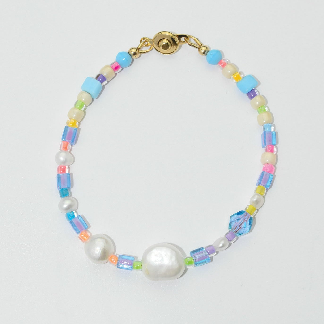 Pastel Rainbow Freshwater Pearl Bracelet