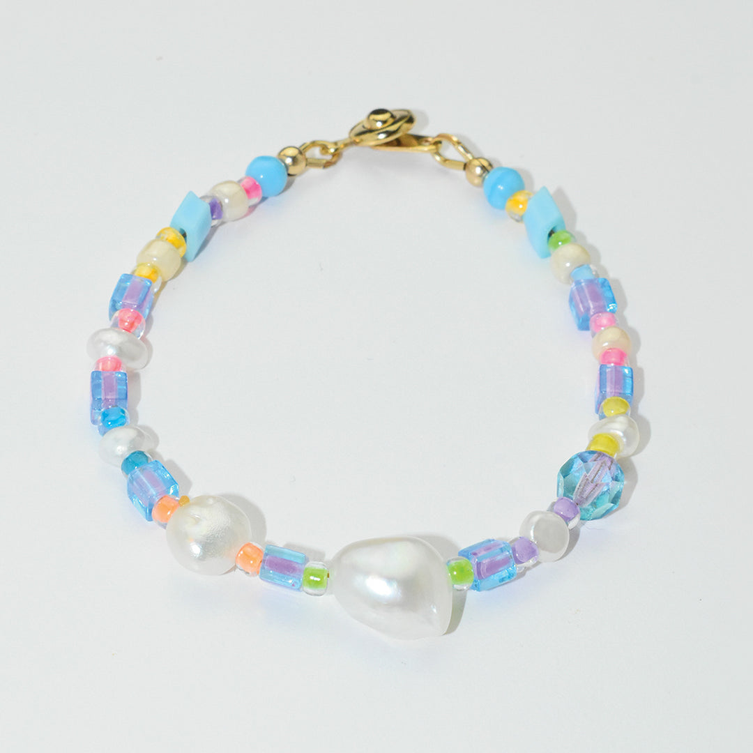 Pastel Rainbow Freshwater Pearl Bracelet