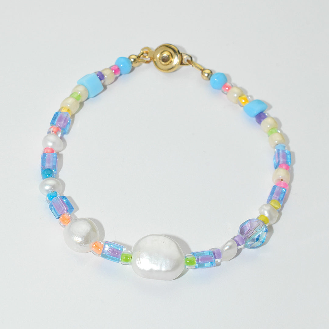 Pastel Rainbow Freshwater Pearl Bracelet