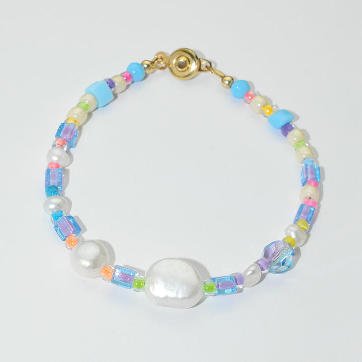 Pastel Rainbow Freshwater Pearl Bracelet