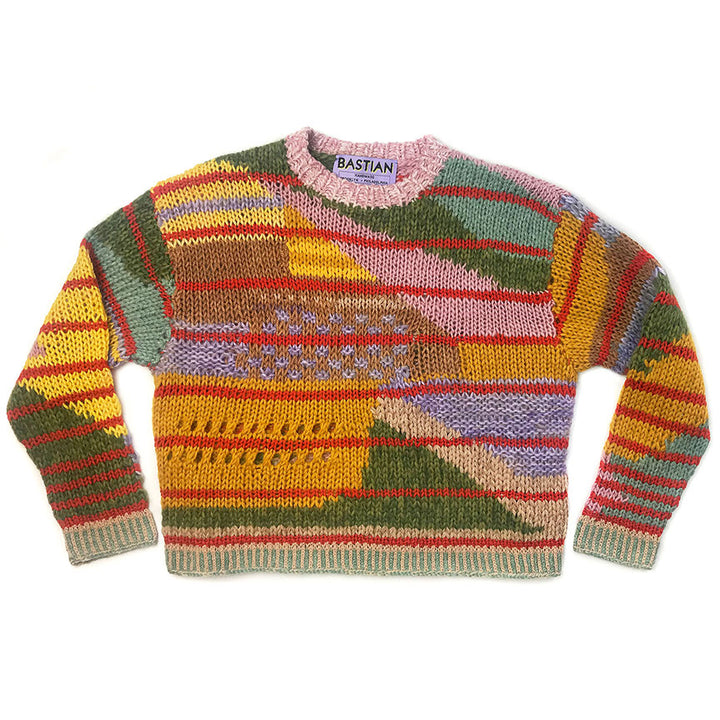 LANDSCAPE CREW-NECK STRIPED SWEATER