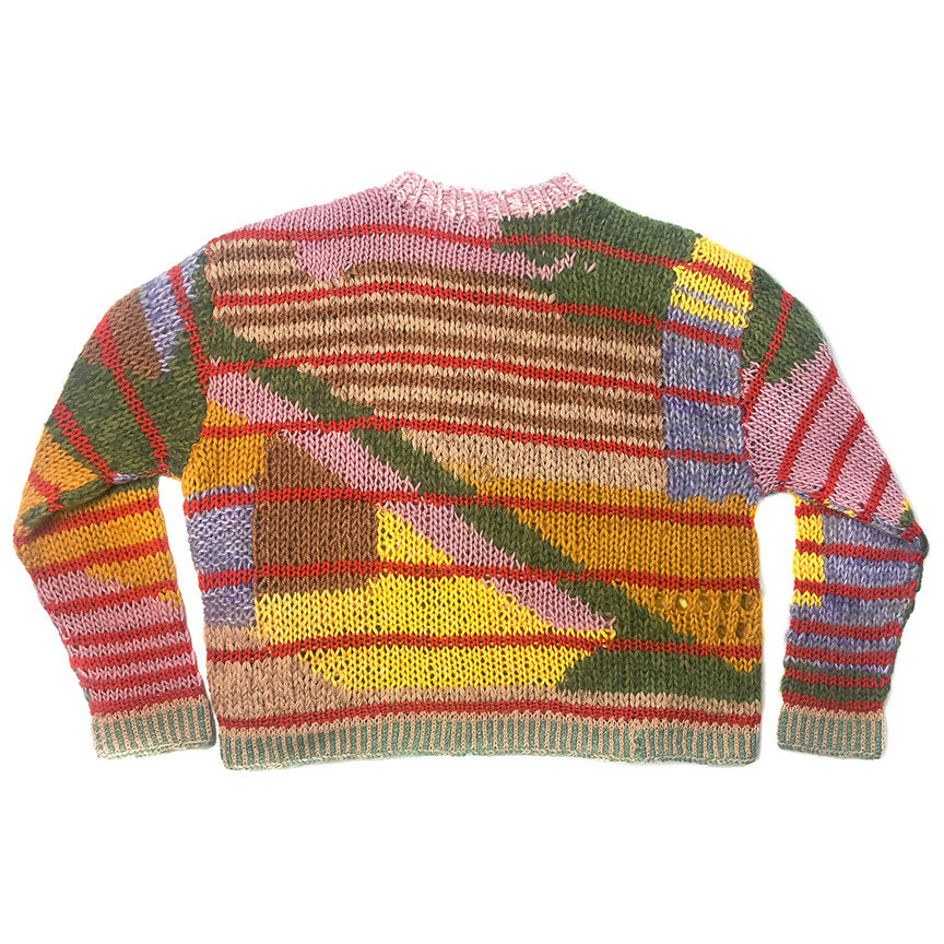 LANDSCAPE CREW-NECK STRIPED SWEATER