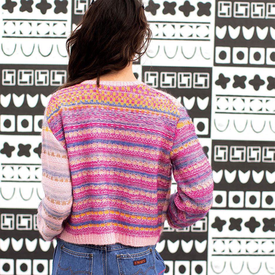 Light and Dark Crew-Neck Sweater