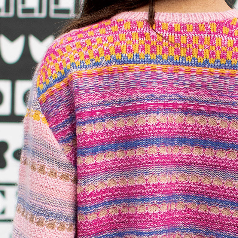 Light and Dark Crew-Neck Sweater