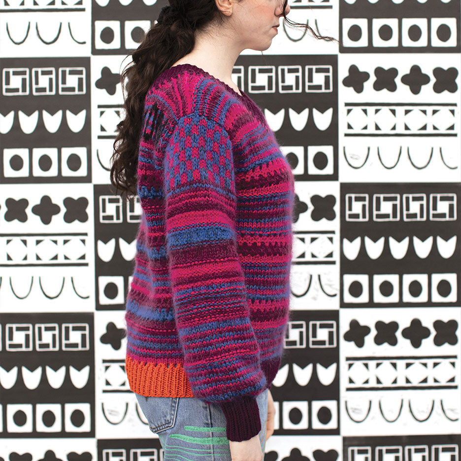 Asymmetrical V-Neck Sweater