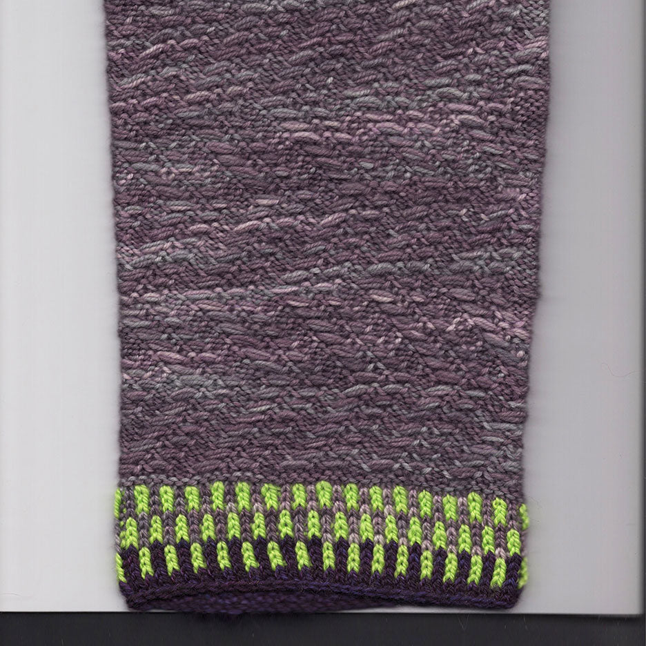 Boxy Crew Neck Dog Patch Sweater With Lime Green