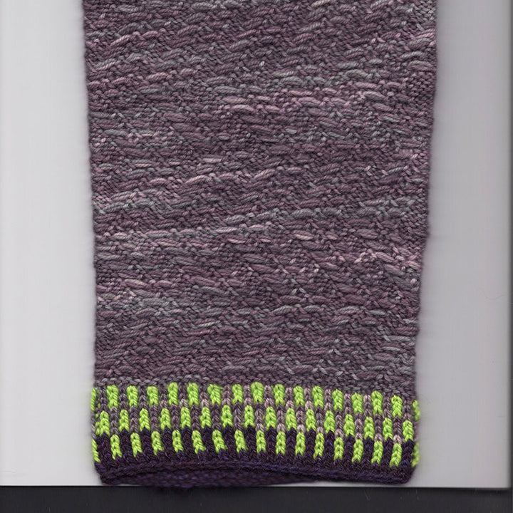 Boxy Crew Neck Dog Patch Sweater With Lime Green