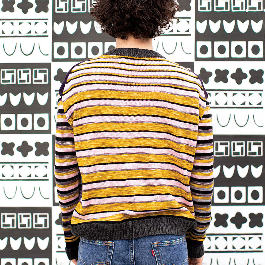 Oversized Crew-Neck Sweater With Intarsia Patch