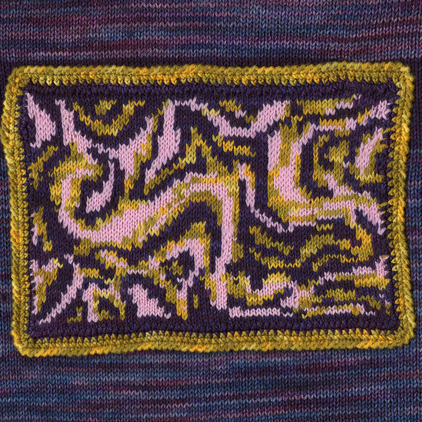 Oversized Crew-Neck Sweater With Intarsia Patch