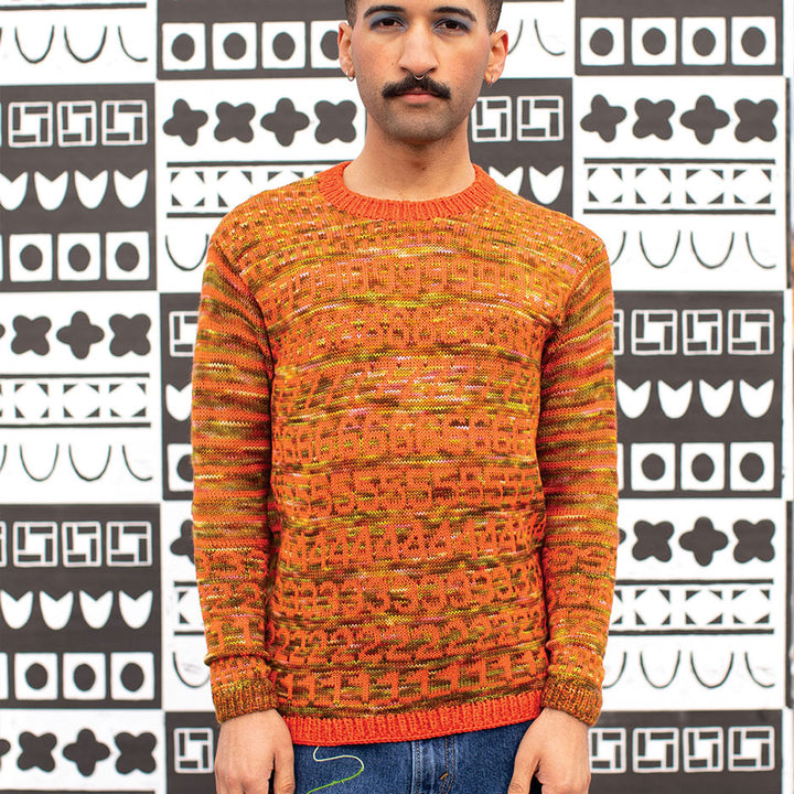 Snug Crew-Neck Number Sweater