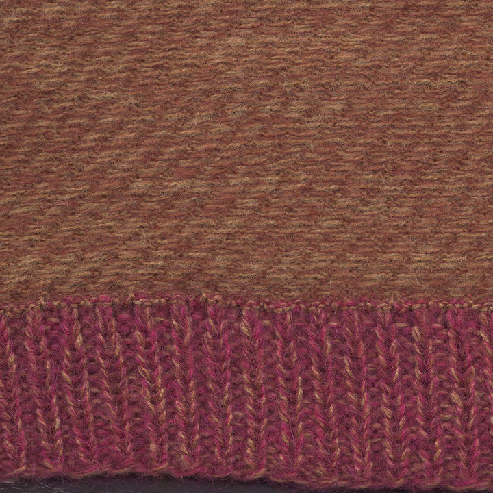 Boxy Crew Neck Dog Patch Sweater in Browns