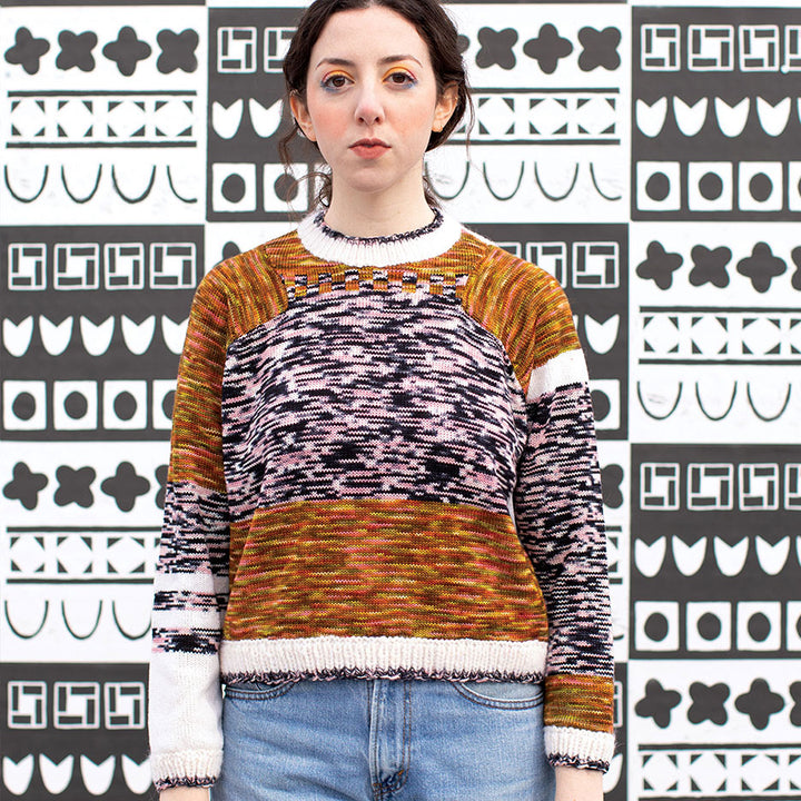 Slouchy Bastian-Squared Inset Sleeve Sweater