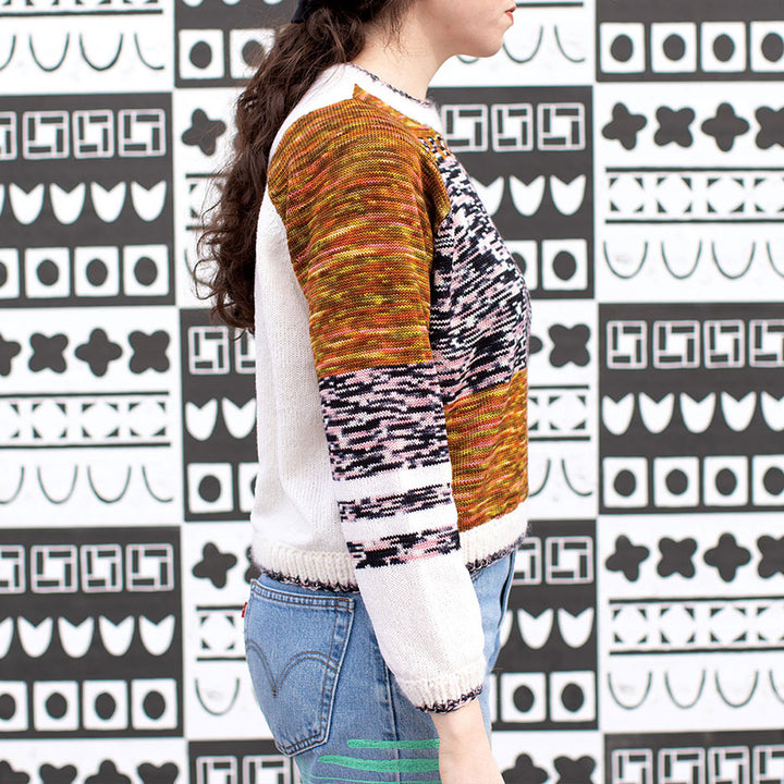 Slouchy Bastian-Squared Inset Sleeve Sweater