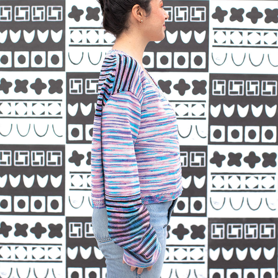 Circle Neckline Cropped Sweater