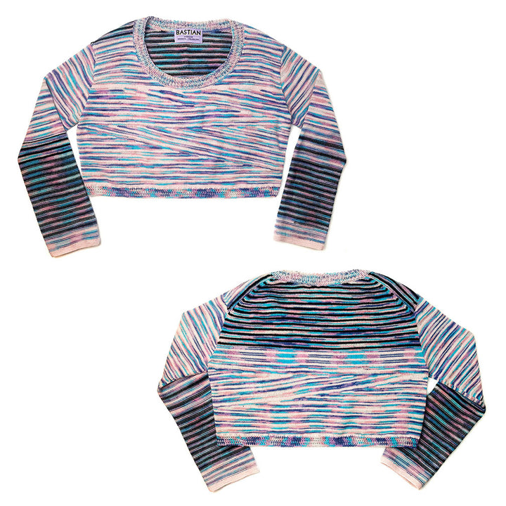 Circle Neckline Cropped Sweater