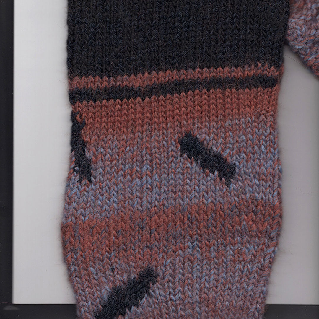 Mock-Neck Cropped Intarsia Sweater