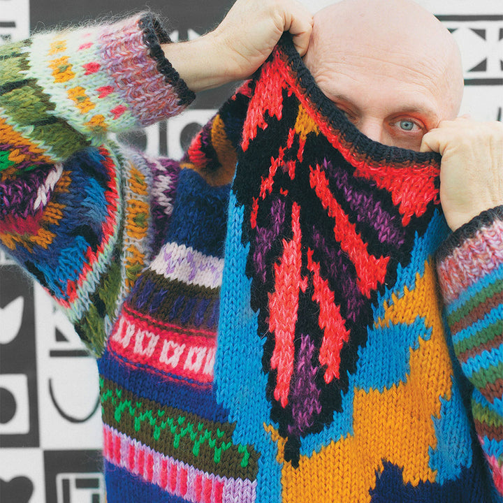 Oversized Collage Crew-Neck Sweater