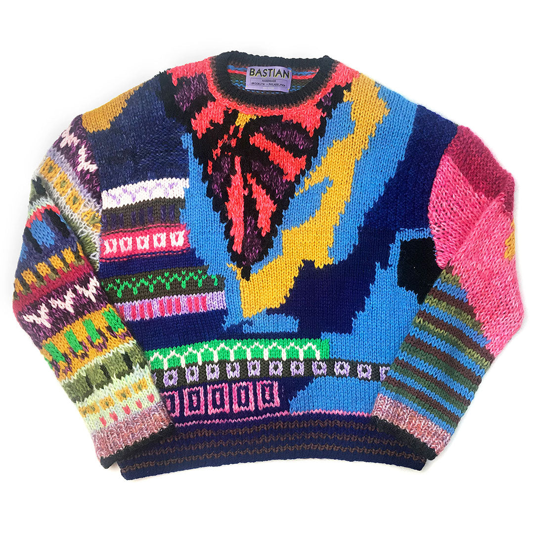 Oversized Collage Crew-Neck Sweater