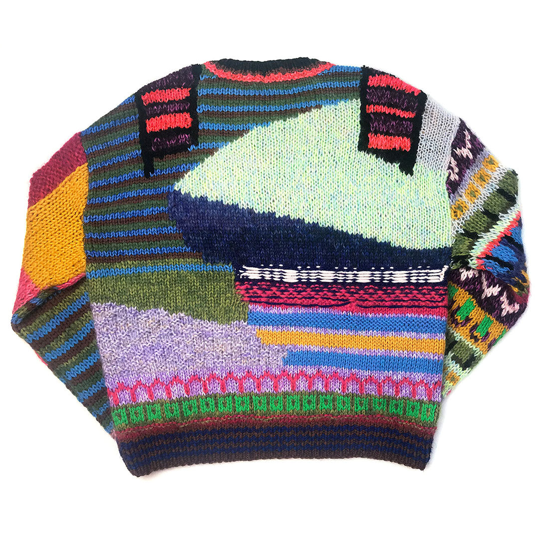 Oversized Collage Crew-Neck Sweater